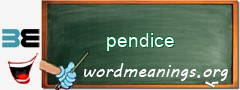 WordMeaning blackboard for pendice